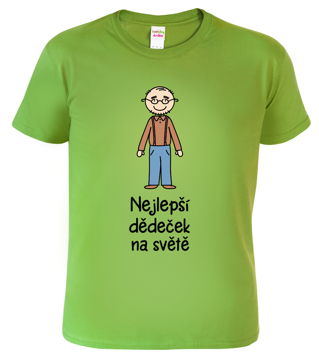 Tričko pro dědu - Nejlepší dědeček na světě Velikost: 2XL, Barva: Apple Green (92)