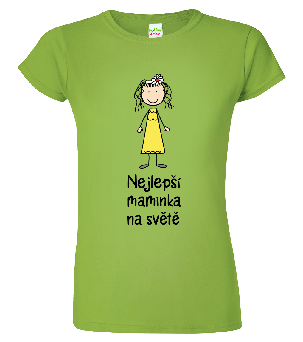 Tričko pro maminku - Nejlepší maminka na světě Velikost: XL, Barva: Apple Green (92), Střih: dámský