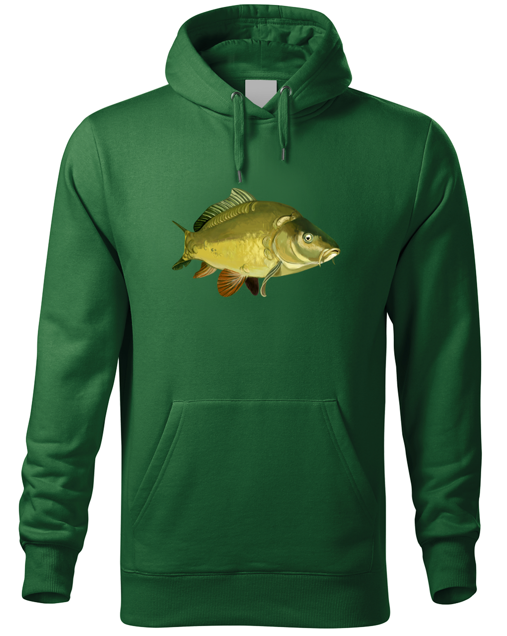 Rybářská mikina - Kapr obecný Velikost: M, Barva: Lahvově zelená