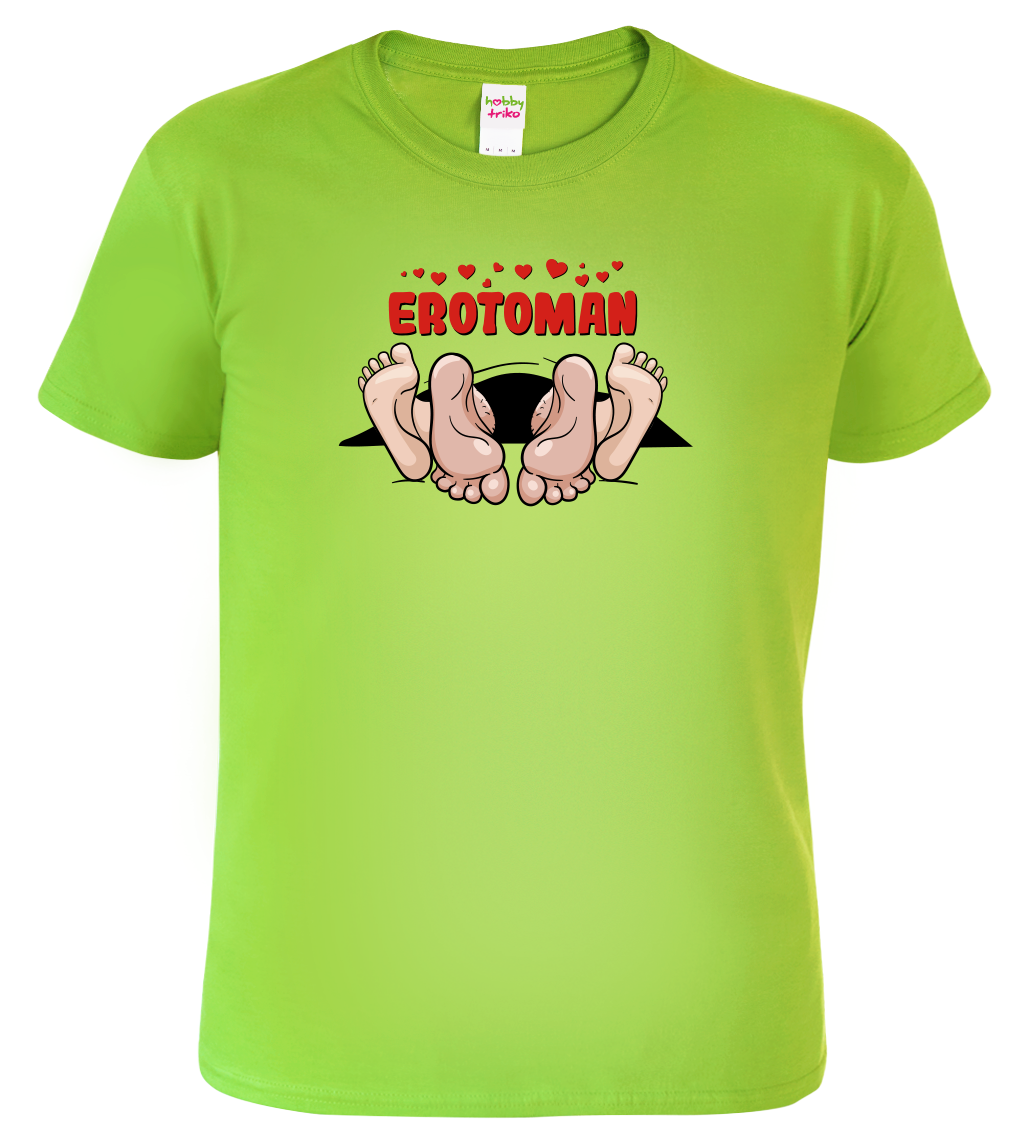 Vtipné tričko - Erotoman Velikost: XL, Barva: Apple Green (92)