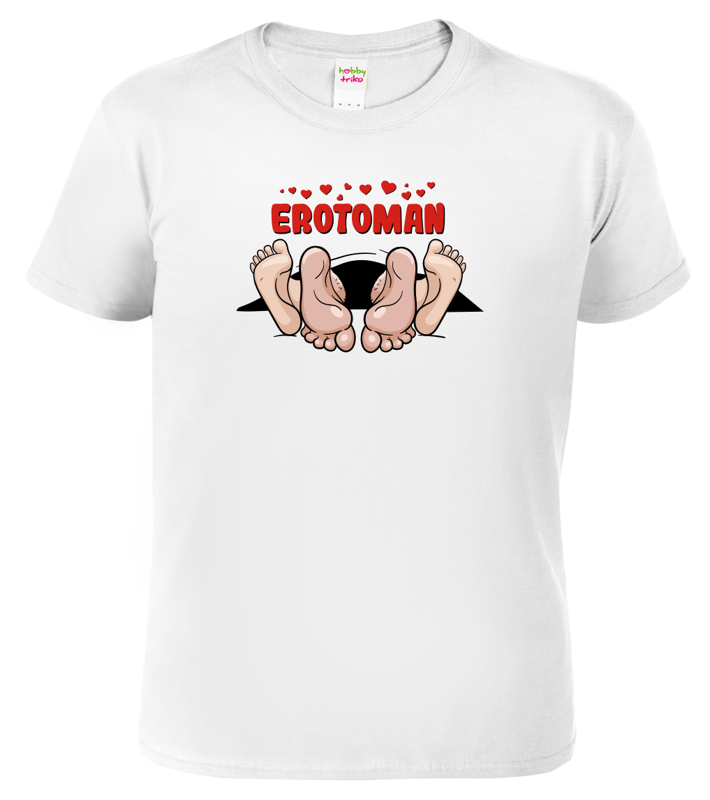 Vtipné tričko - Erotoman Velikost: XL, Barva: Bílá (00)