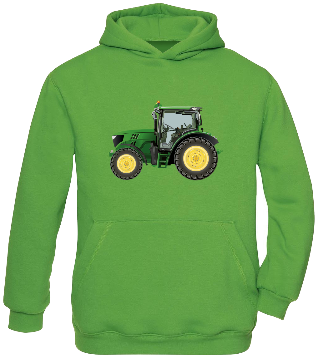 Dětská mikina s traktorem - Zelený traktor Velikost: 12-14 let, Barva: Zelená (Real Green)