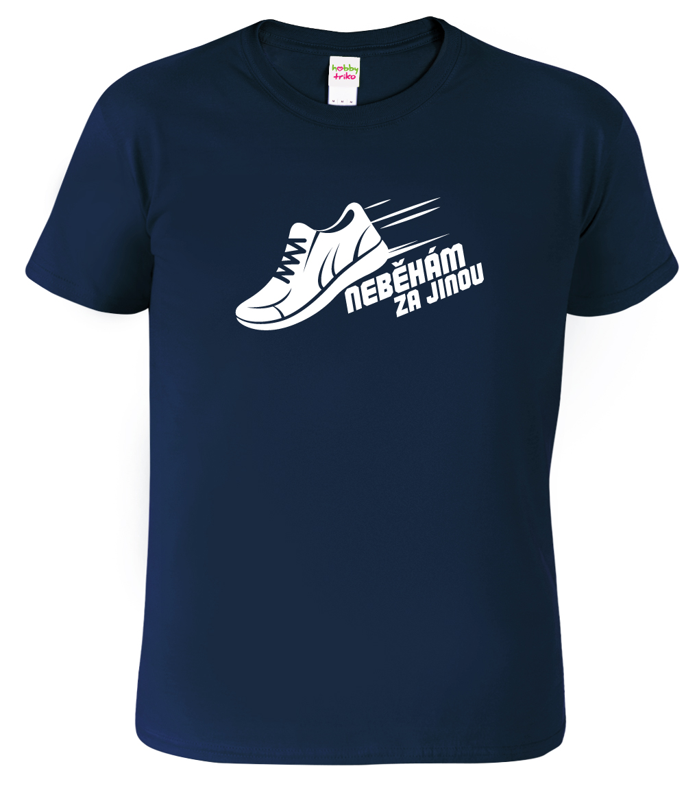Pánské běžecké tričko - Neběhám za jinou Velikost: M, Barva: Námořní modrá (02)