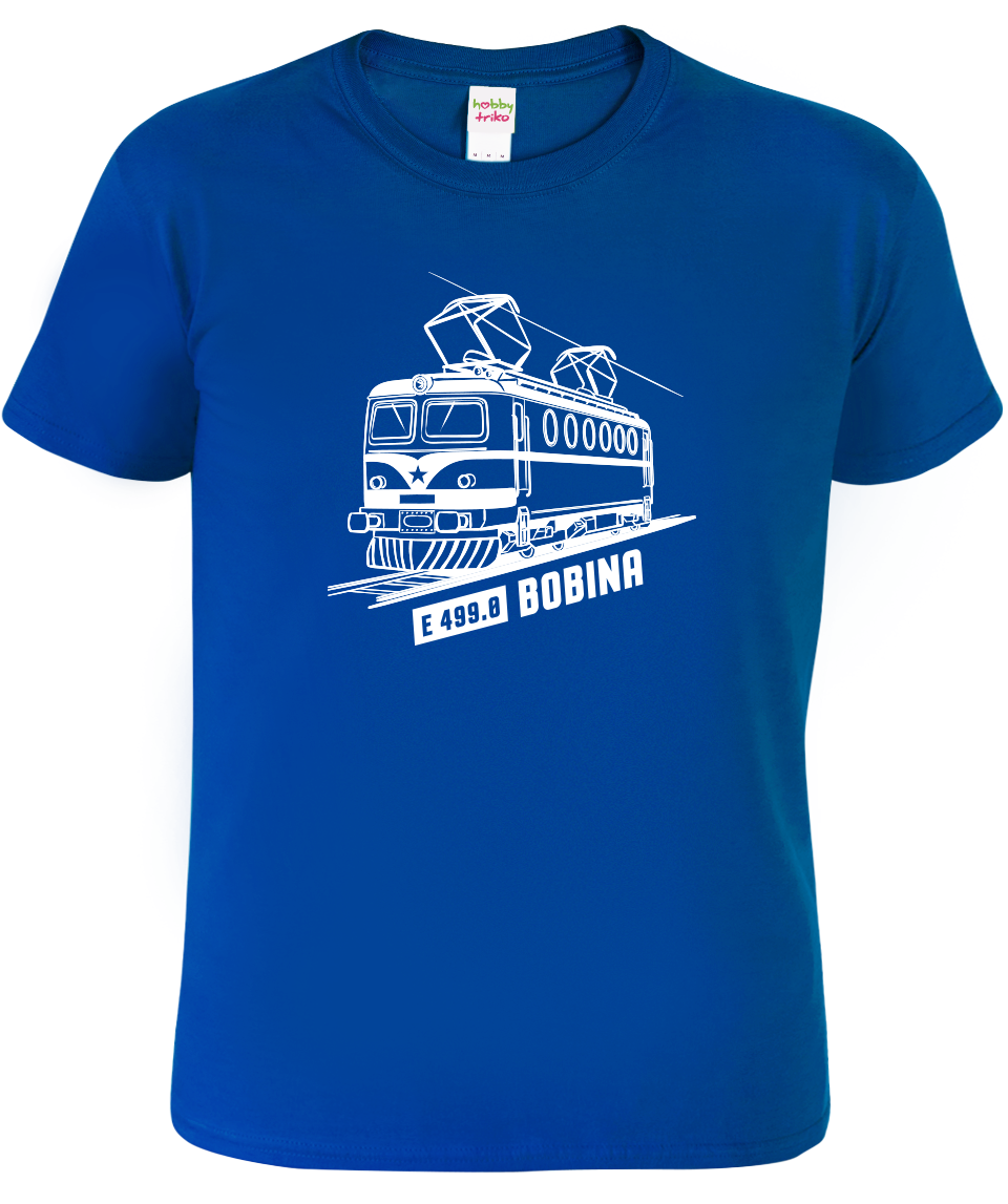 Dětské tričko s vlakem - Lokomotiva BOBINA Velikost: 6 let / 122 cm, Barva: Královská modrá (05)