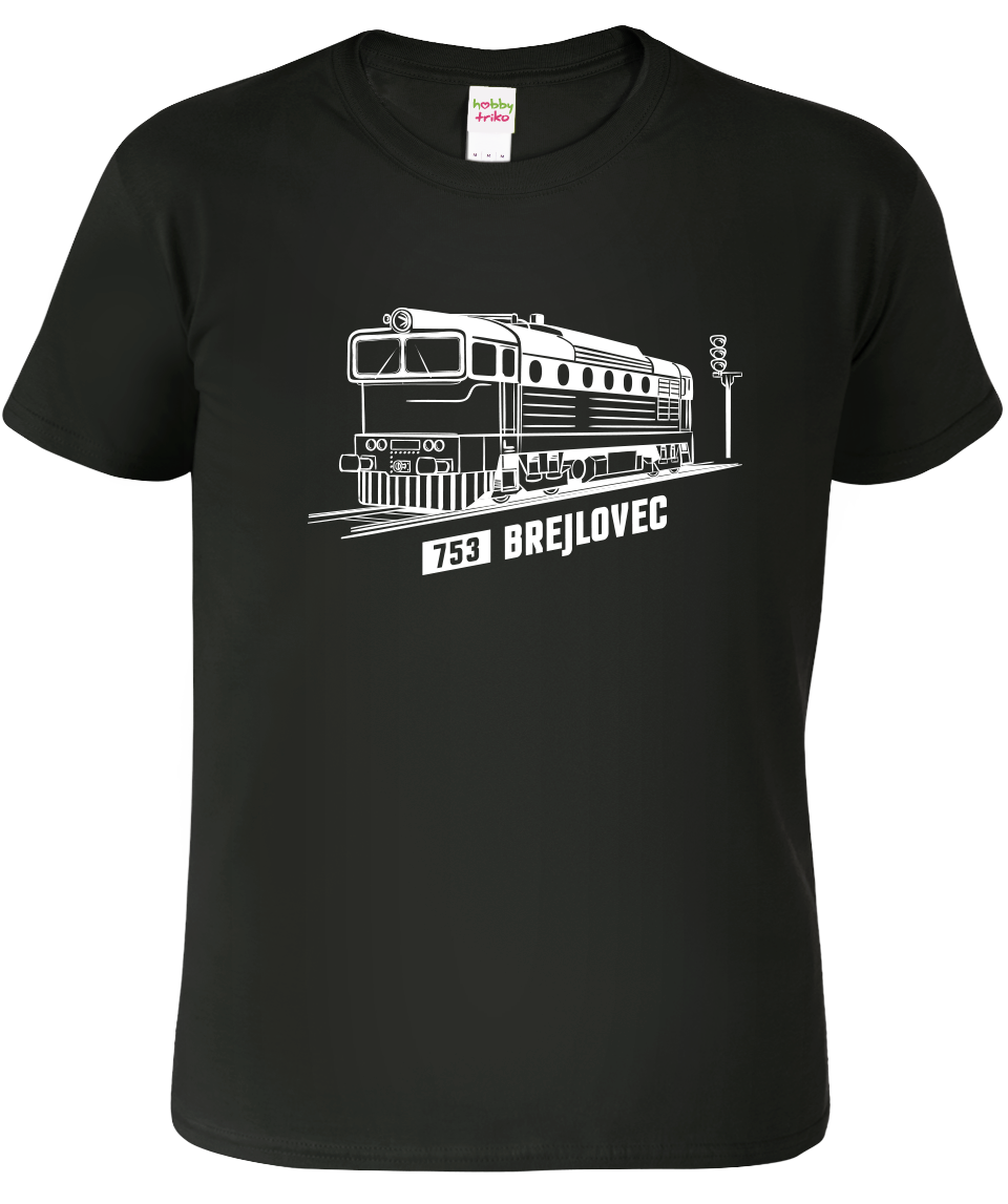 Dětské tričko s vlakem - Lokomotiva BREJLOVEC Velikost: 10 let / 146 cm, Barva: Černá (01)