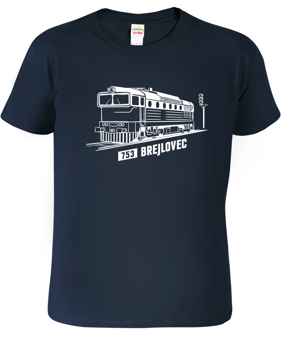 Dětské tričko s vlakem - Lokomotiva BREJLOVEC Velikost: 4 roky / 110 cm, Barva: Námořní modrá (02)