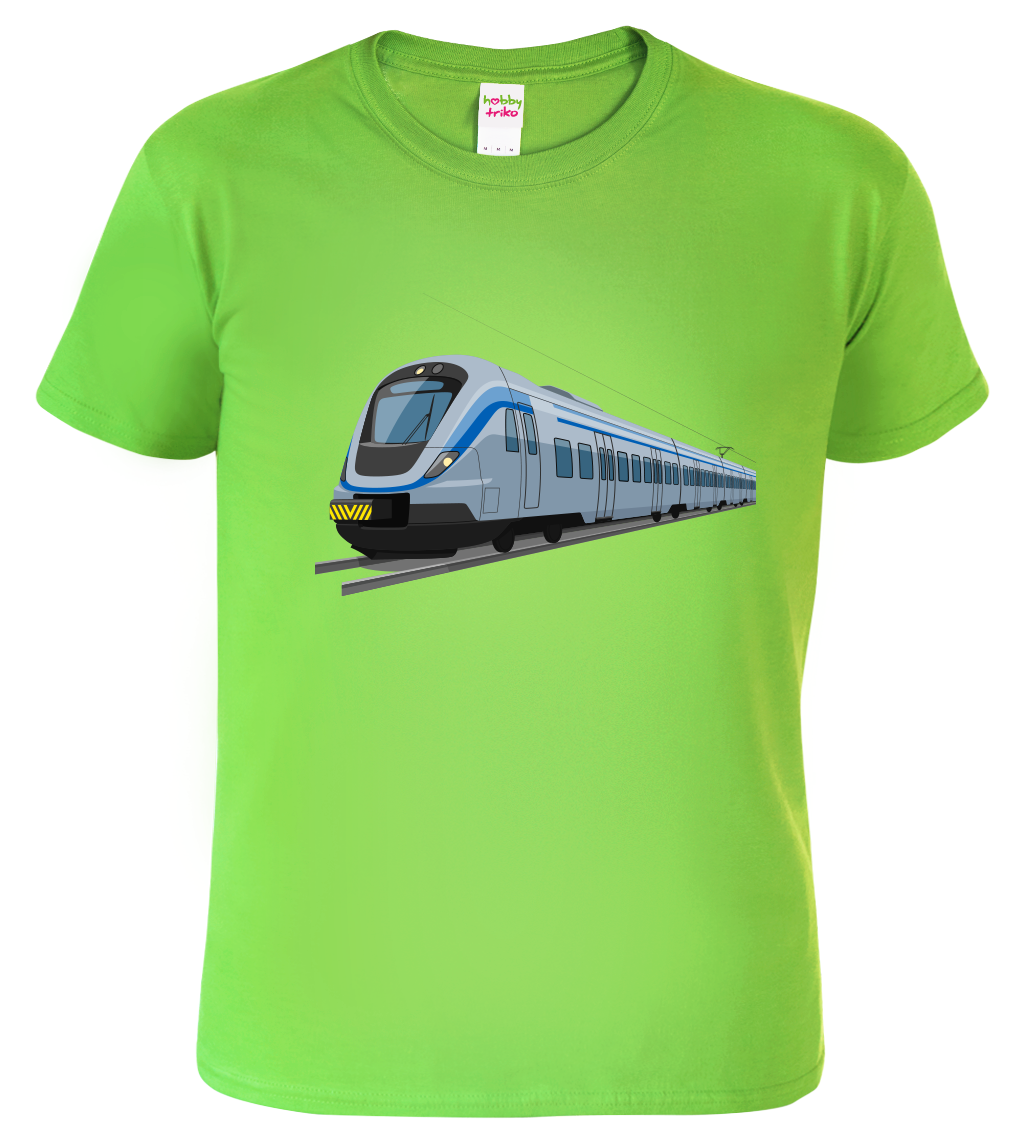 Dětské tričko s vlakem - Moderní vlak Velikost: 6 let / 122 cm, Barva: Apple Green (92)