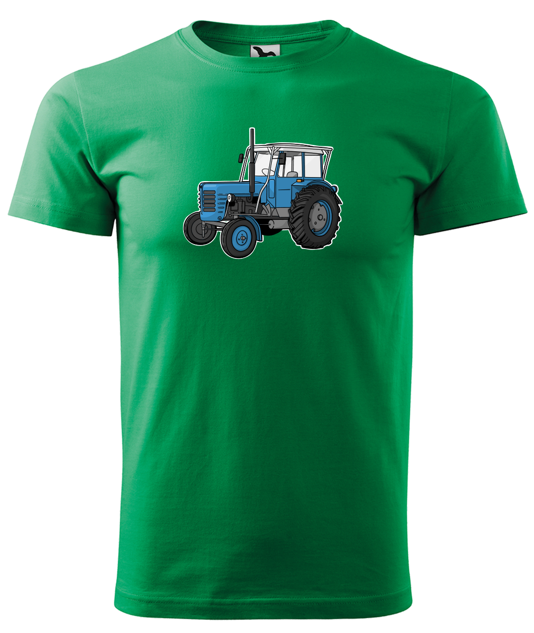 Dětské tričko s traktorem - Starý traktor Velikost: 4 roky / 110 cm, Barva: Středně zelená (16)