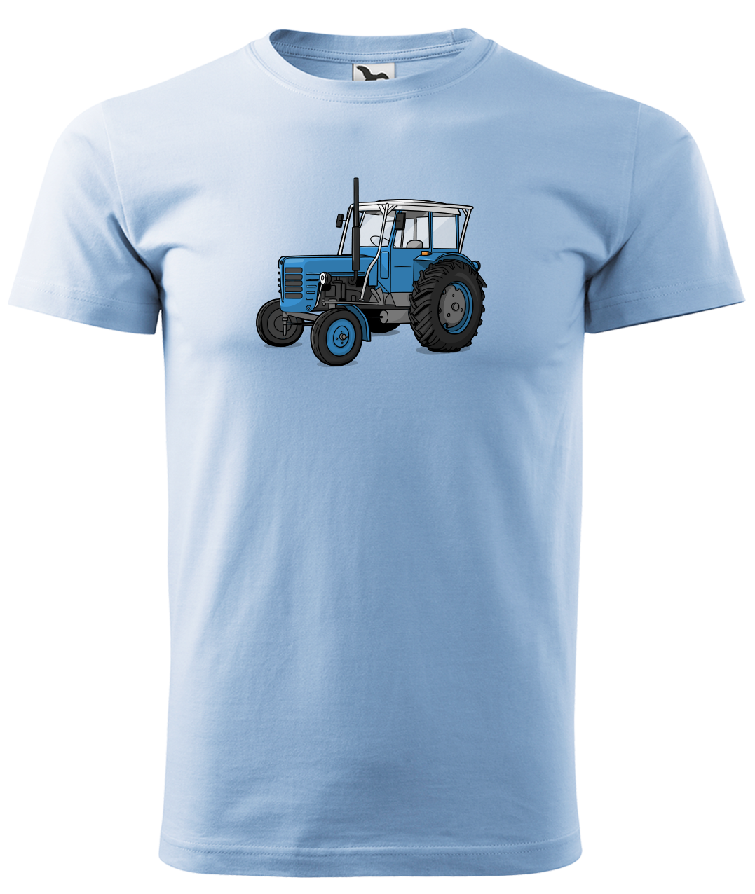 Dětské tričko s traktorem - Starý traktor Velikost: 8 let / 134 cm, Barva: Nebesky modrá (15)