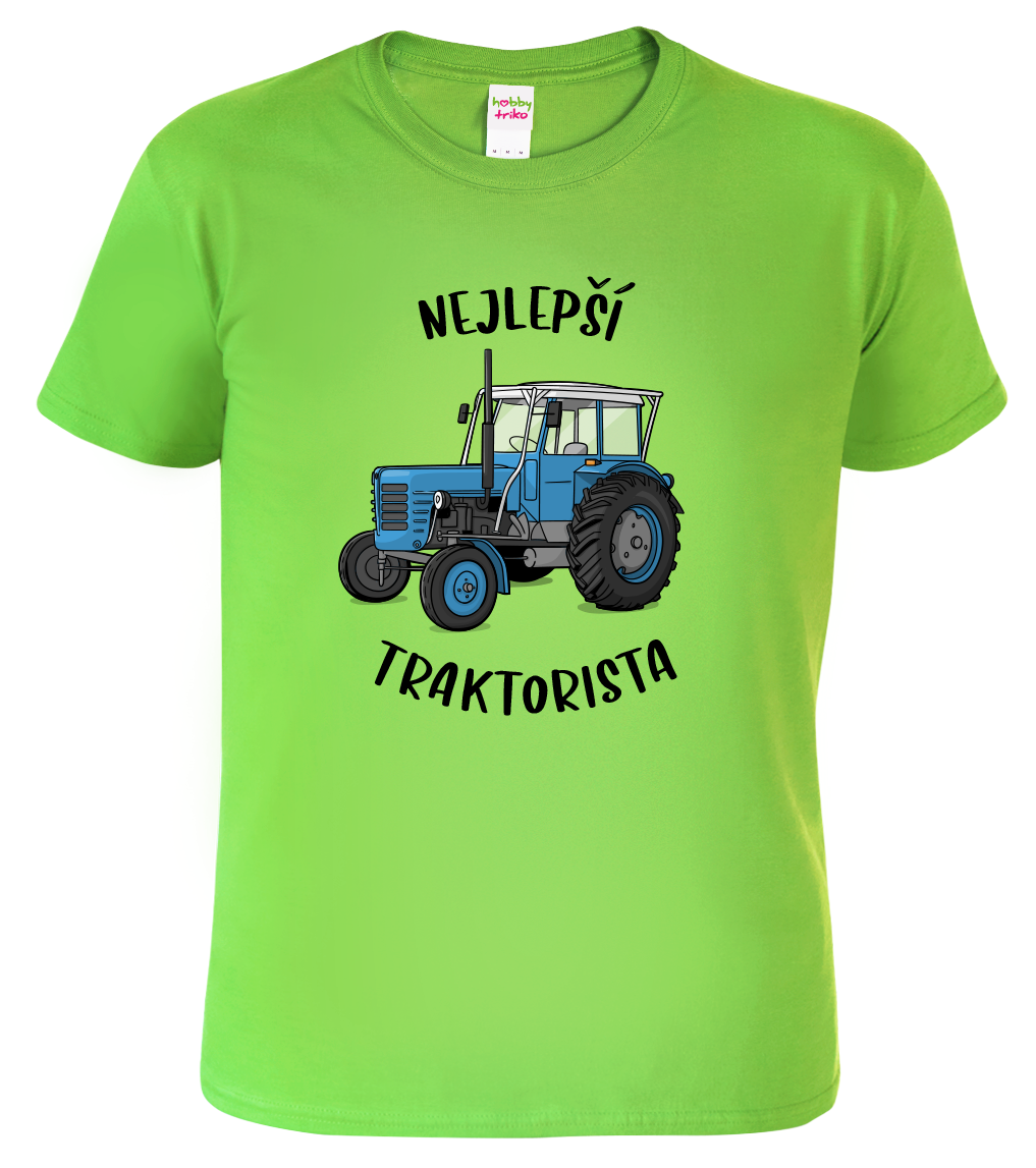 Dětské tričko s traktorem - Nejlepší traktorista Velikost: 4 roky / 110 cm, Barva: Apple Green (92)