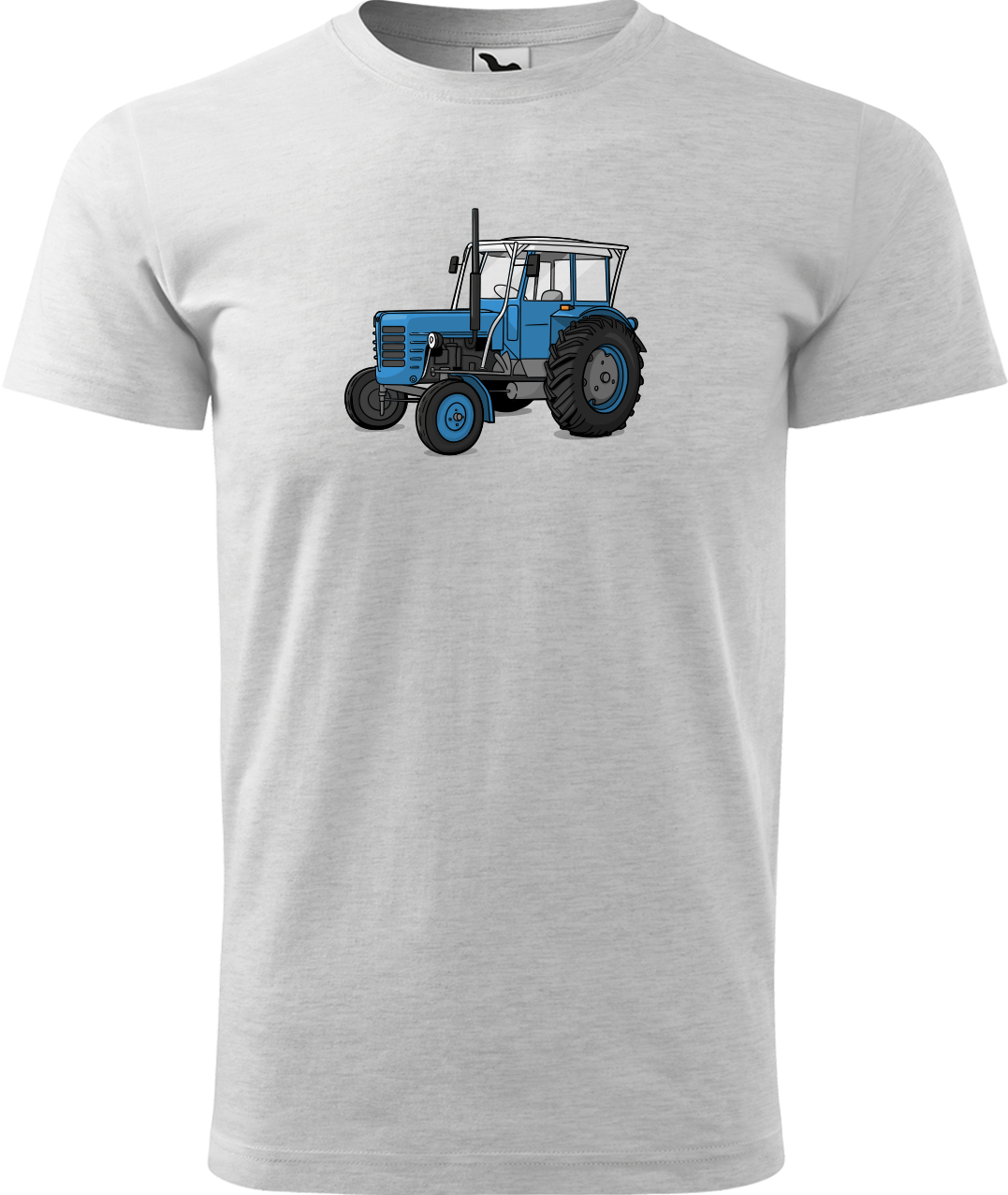 Tričko s traktorem - Starý traktor Velikost: XL, Barva: Světle šedý melír (03)