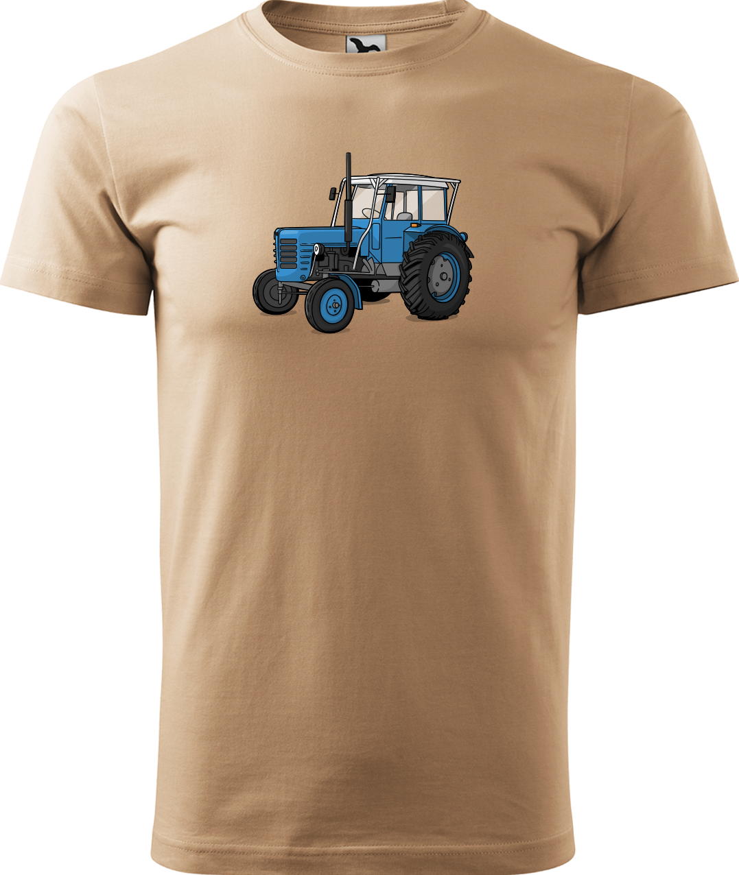 Tričko s traktorem - Starý traktor Velikost: XL, Barva: Písková (08)