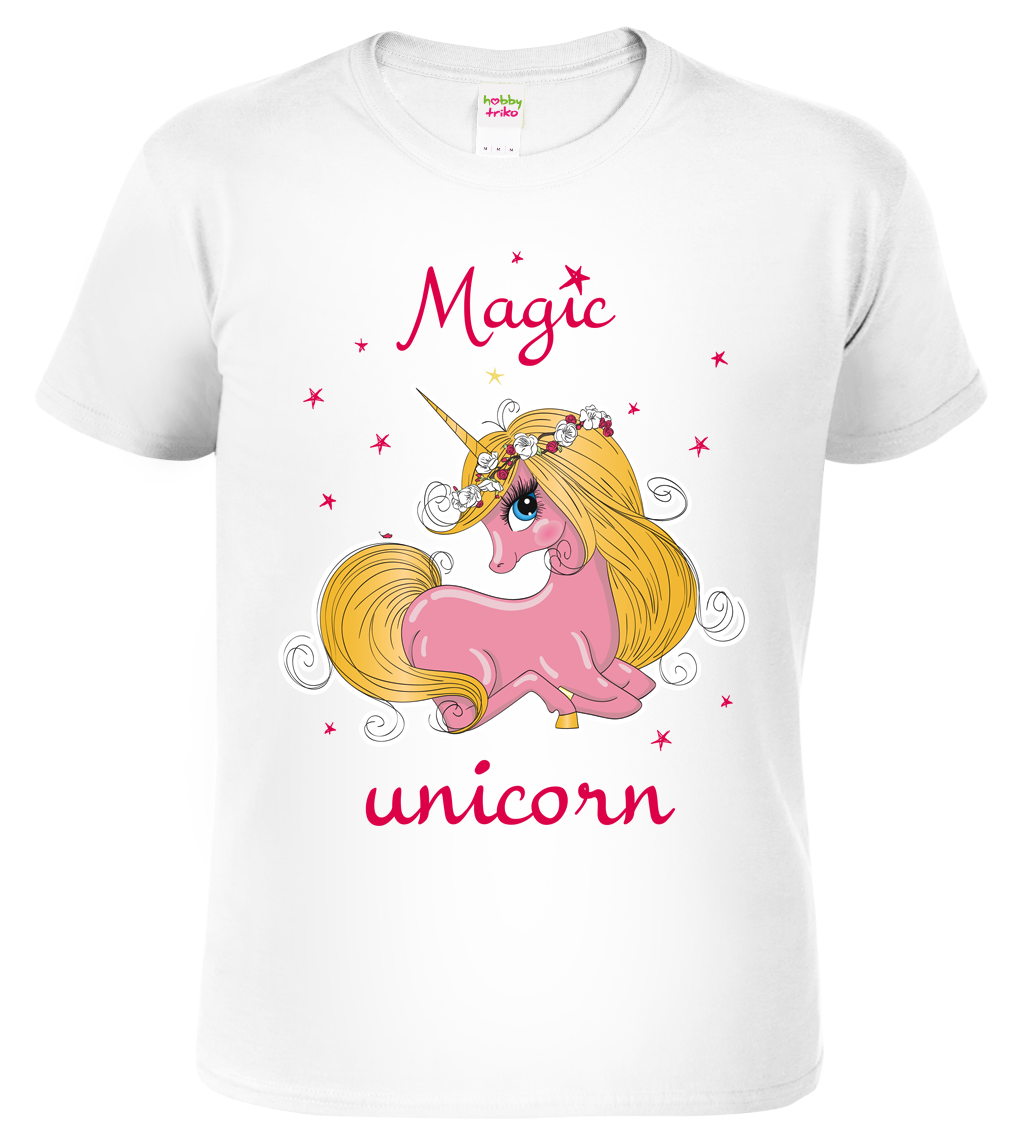 Tričko s jednorožcem - Magic unicorn Velikost: 10 let / 146 cm, Barva: Bílá (00)