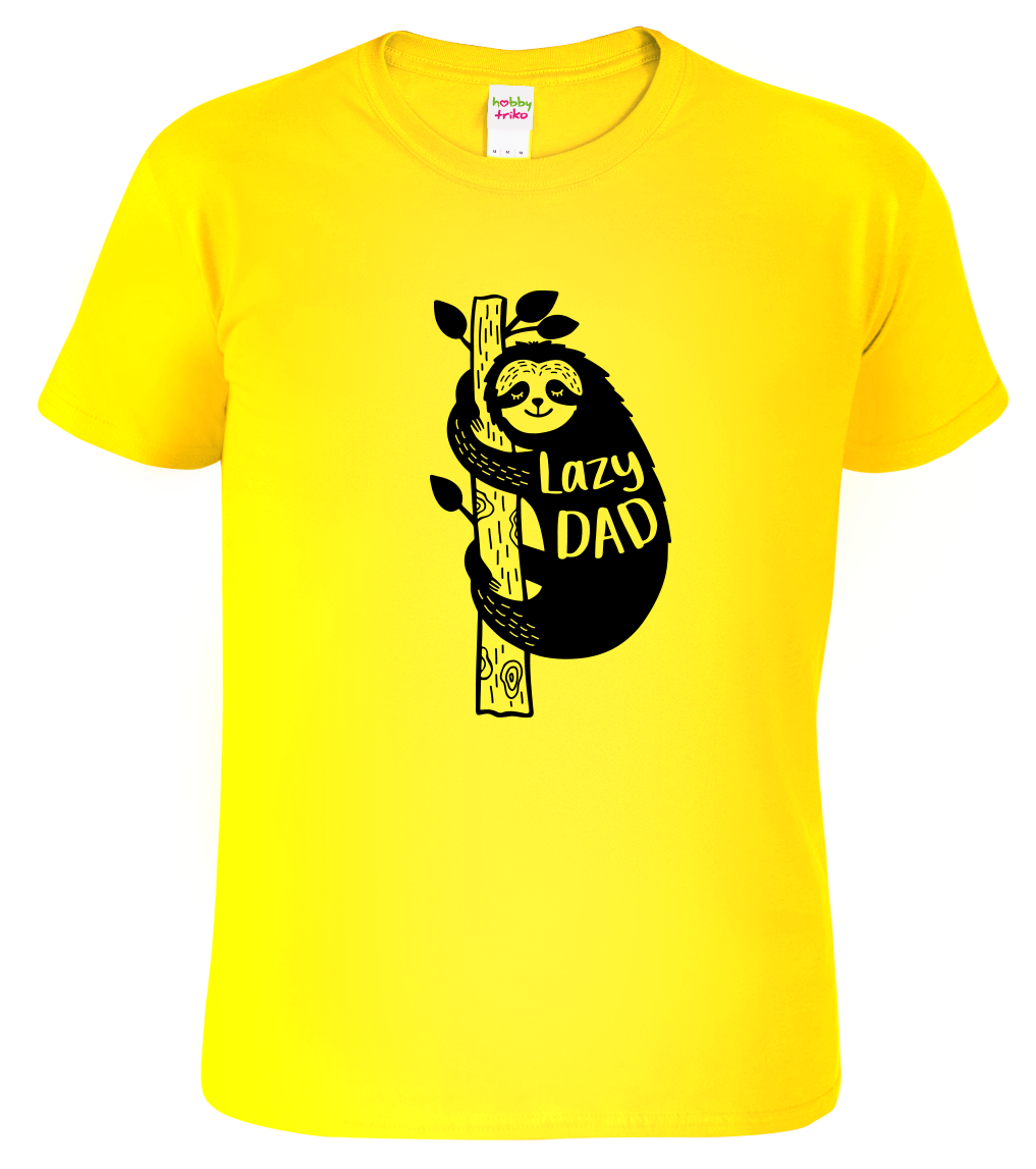 Tričko s lenochodem pro tátu - Lazy Dad Velikost: L, Barva: Žlutá (04)