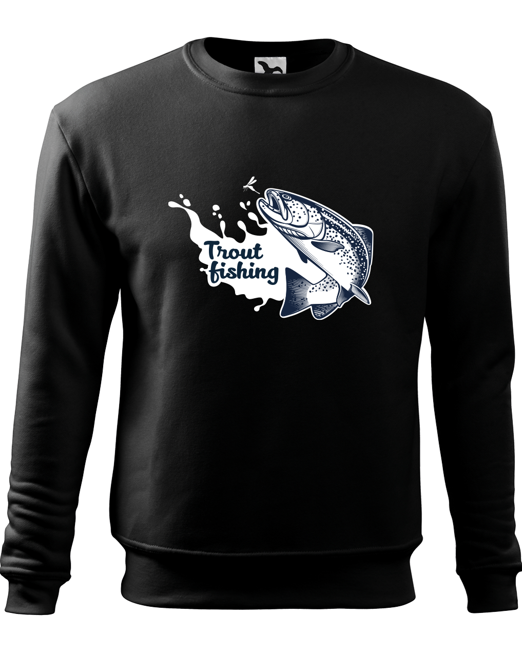Rybářská mikina - Trout fishing Velikost: L, Barva: Černá