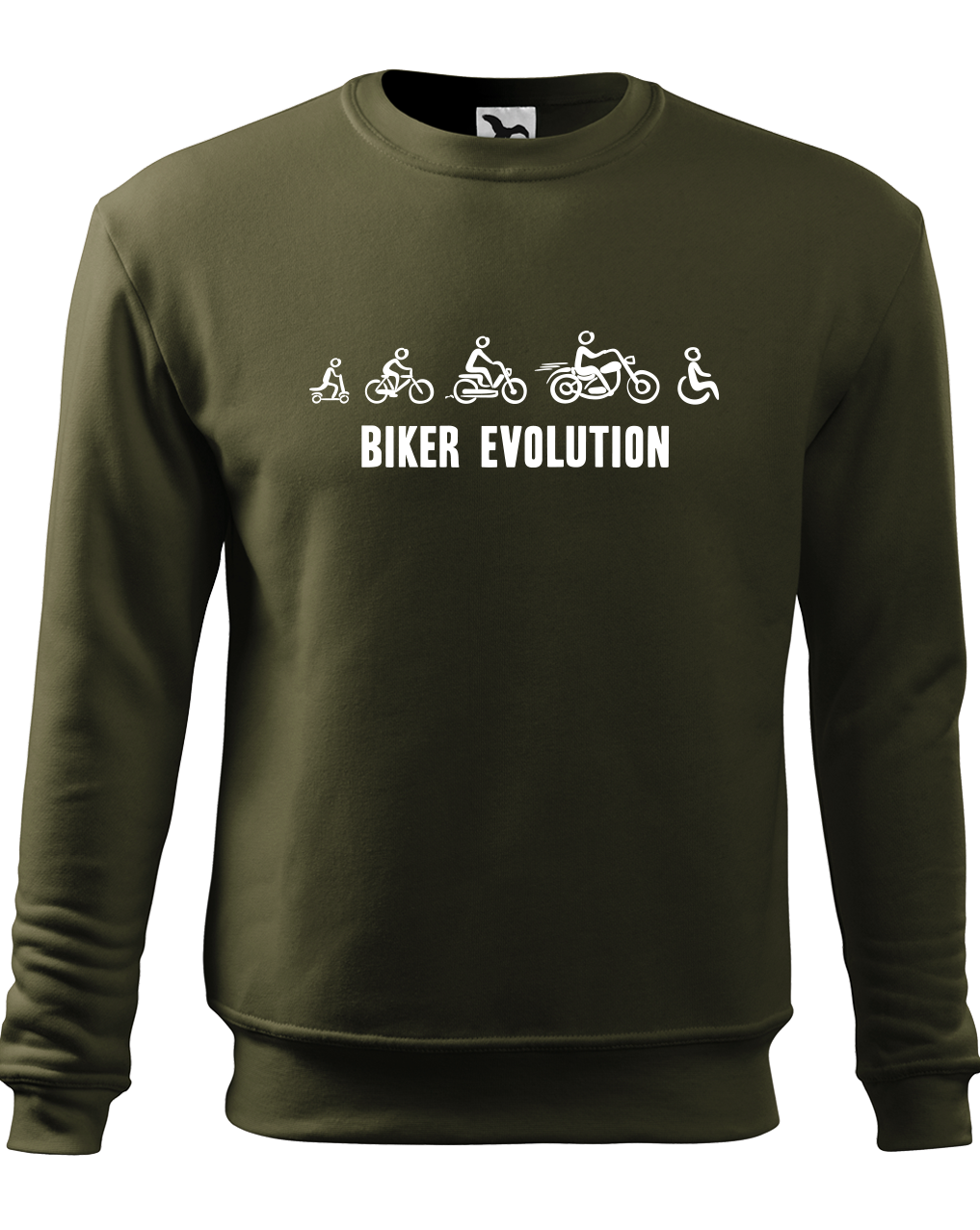 Moto mikina - Biker Evolution Velikost: XL, Barva: Military