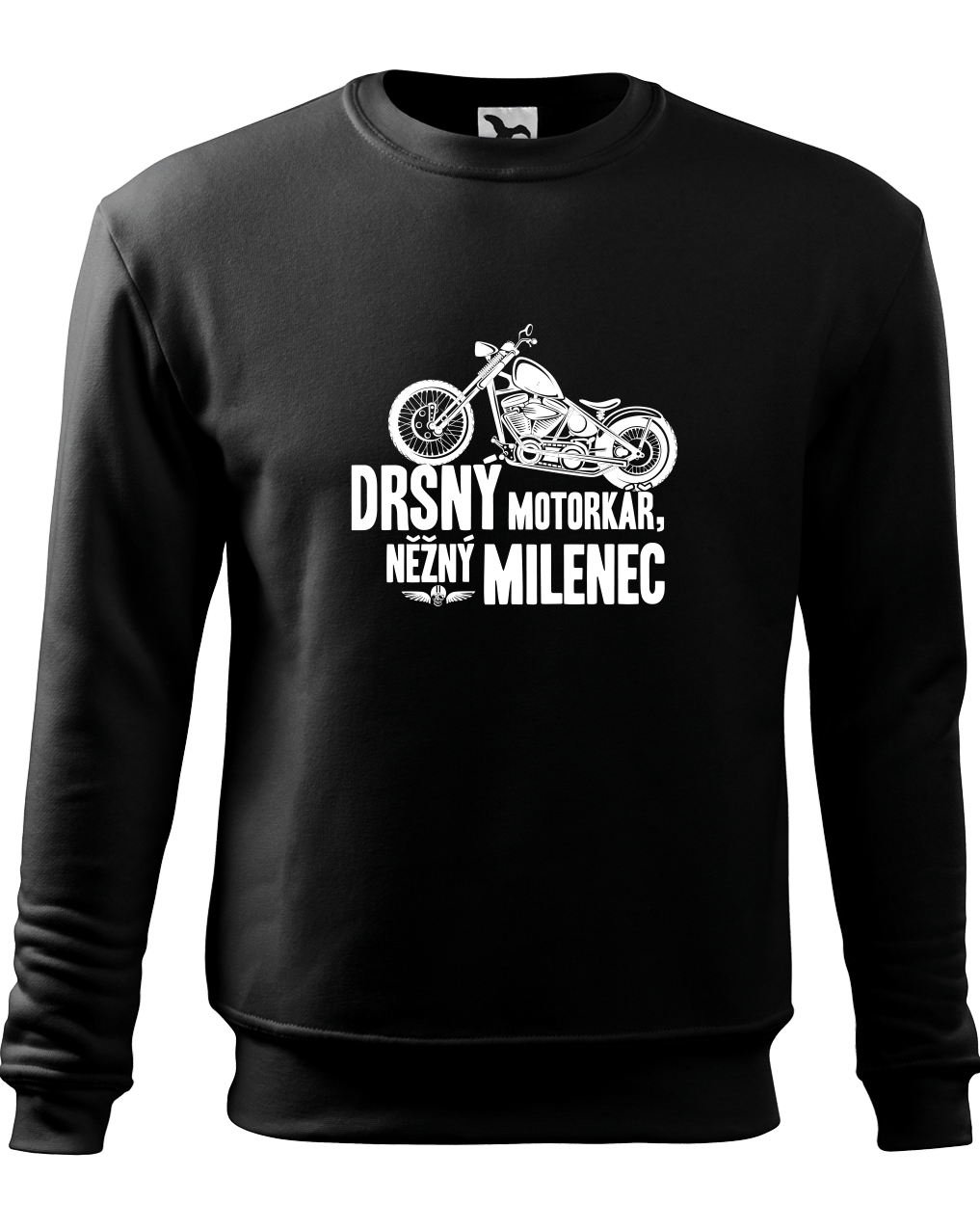 Moto mikina - Drsný motorkář, něžný milenec Velikost: XL, Barva: Černá