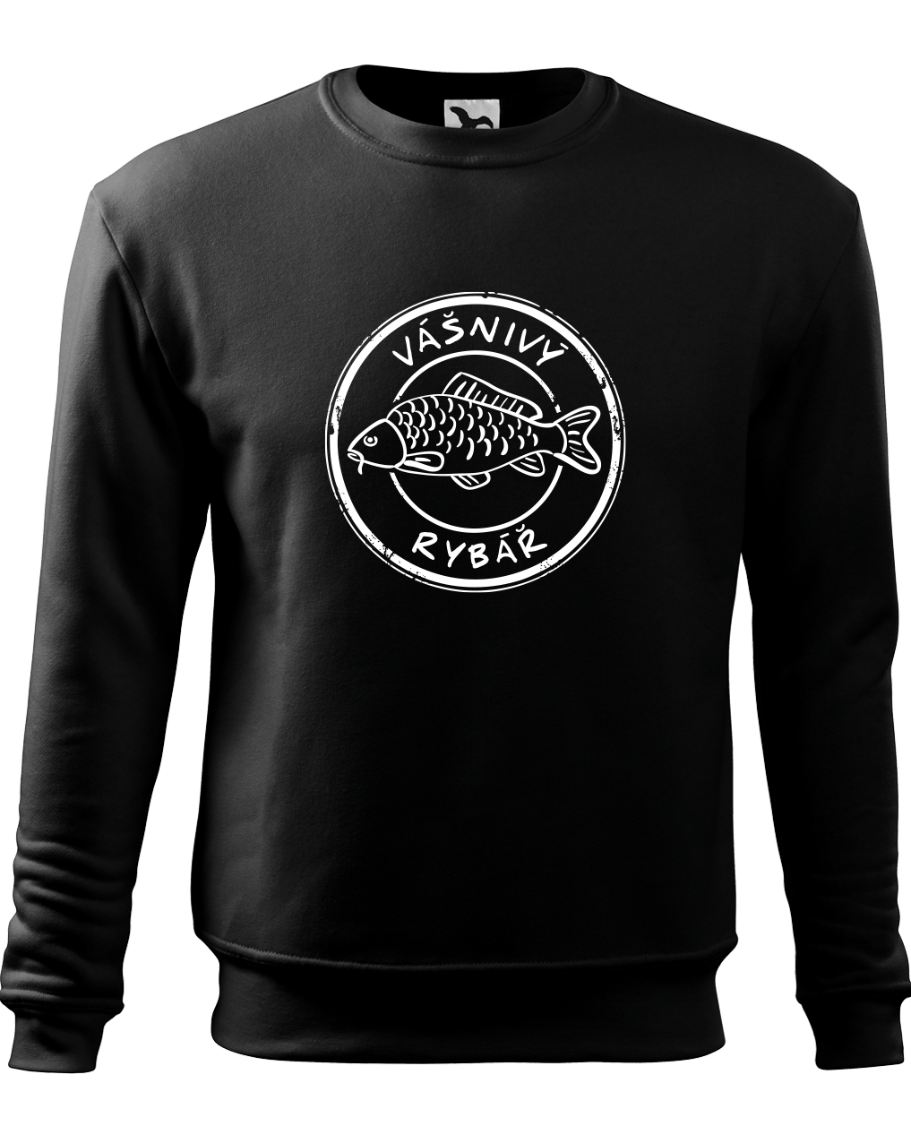 Rybářská mikina - Vášnivý rybář Velikost: XL, Barva: Černá