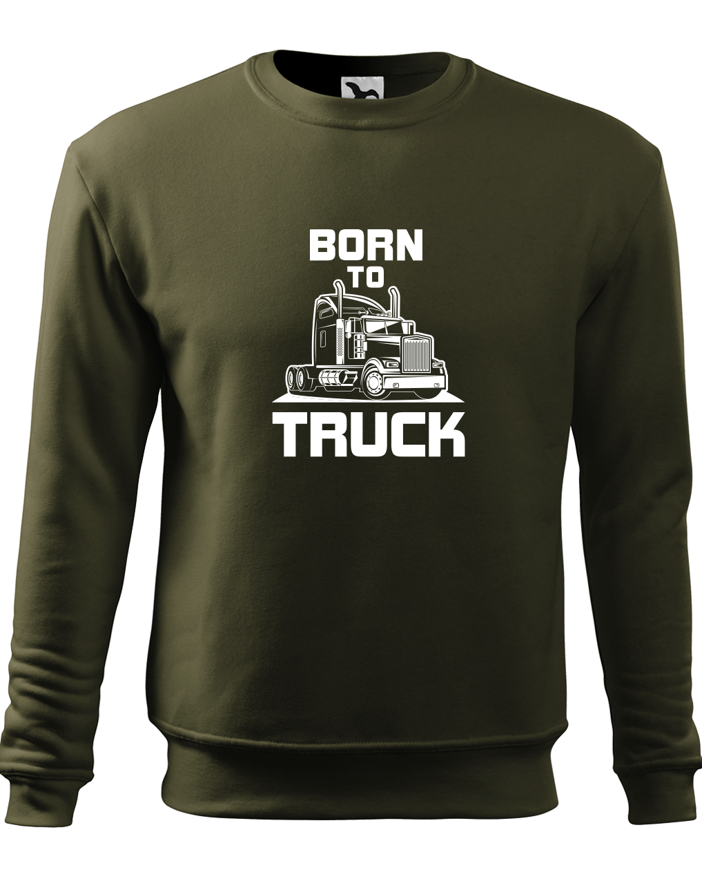 Mikina pro kamioňáka - Born to truck Velikost: XL, Barva: Military