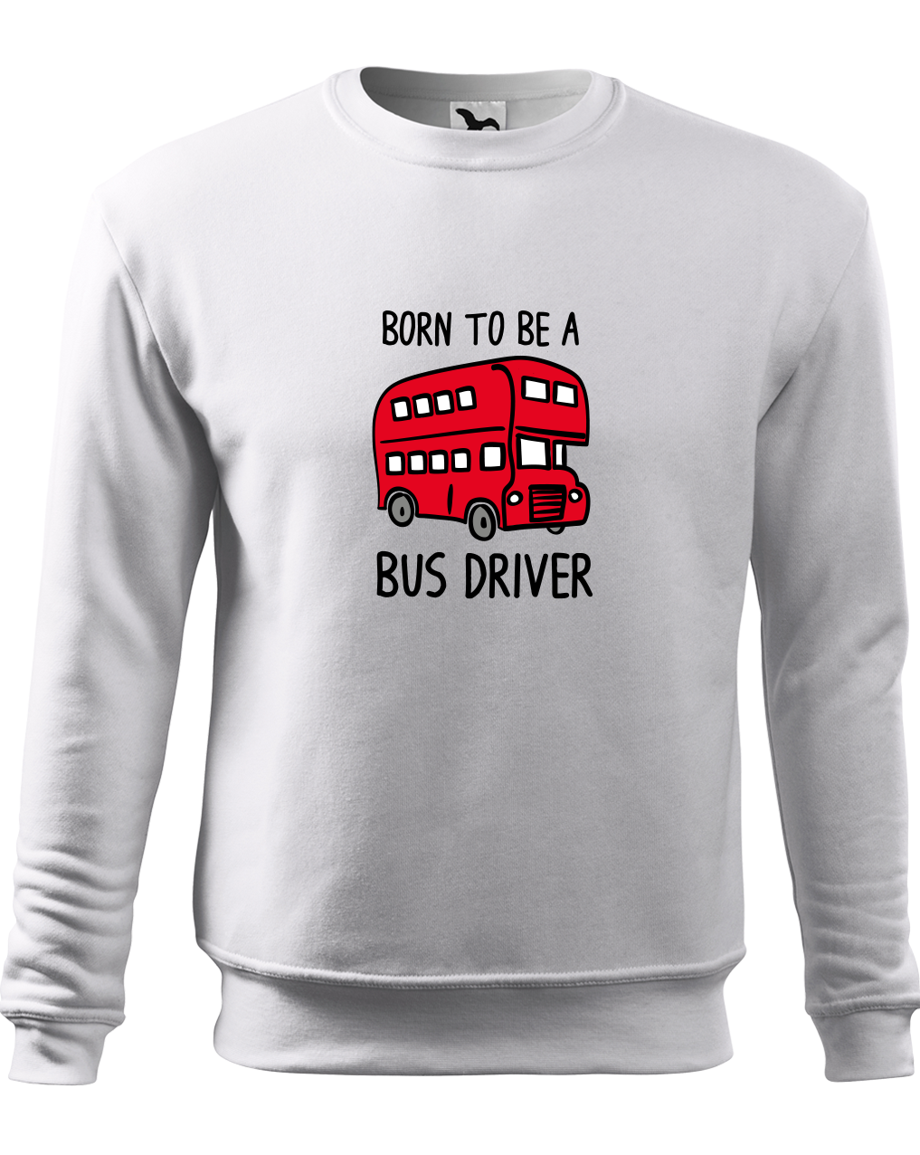 Mikina pro řidiče autobusu - Born to be a bus driver Velikost: 3XL, Barva: Bílá