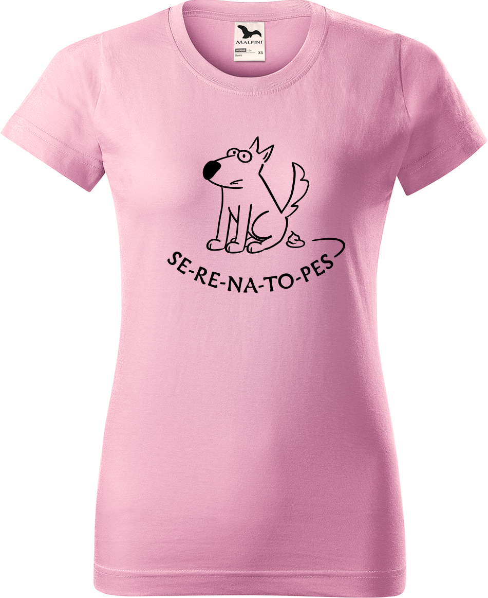 Vtipné tričko - SE RE NA TO PES Velikost: L, Barva: Růžová (30)
