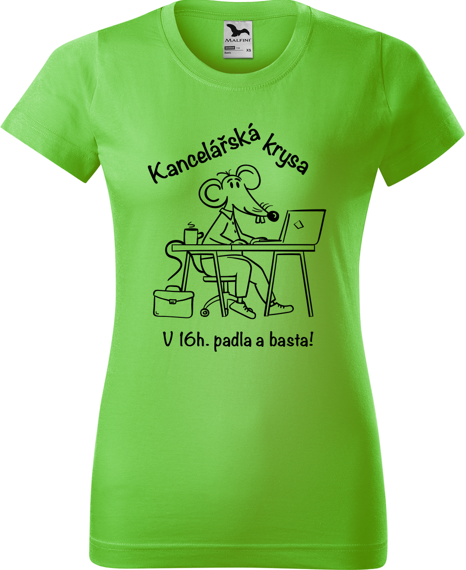 Vtipné tričko - Kancelářská krysa Velikost: XL, Barva: Apple Green (92)