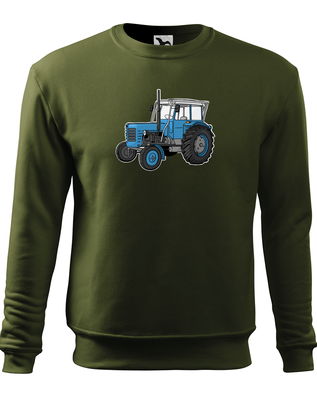 Mikina s traktorem - Starý traktor Velikost: S, Barva: Military