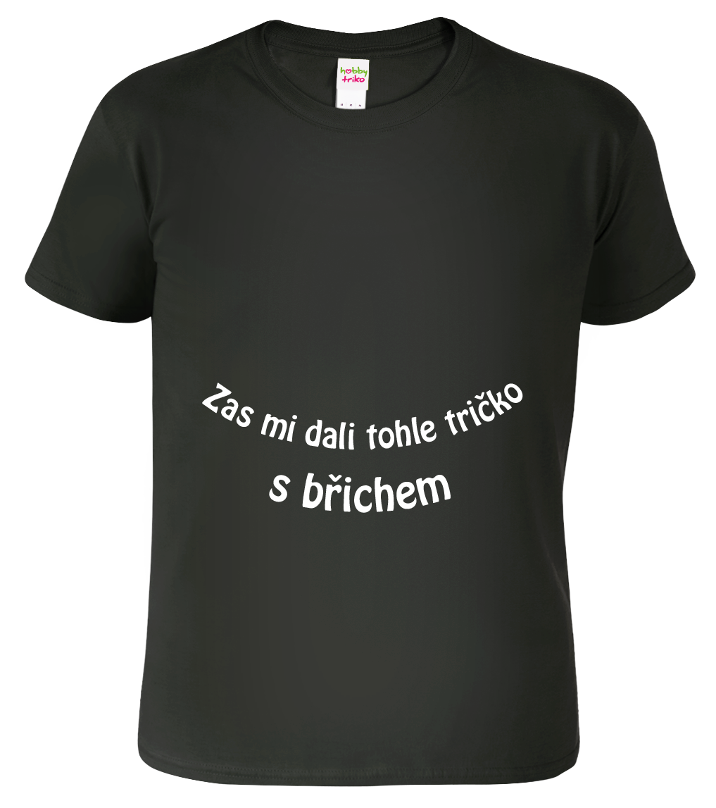 Vtipné tričko - Tričko s břichem Velikost: 3XL, Barva: Černá (01)