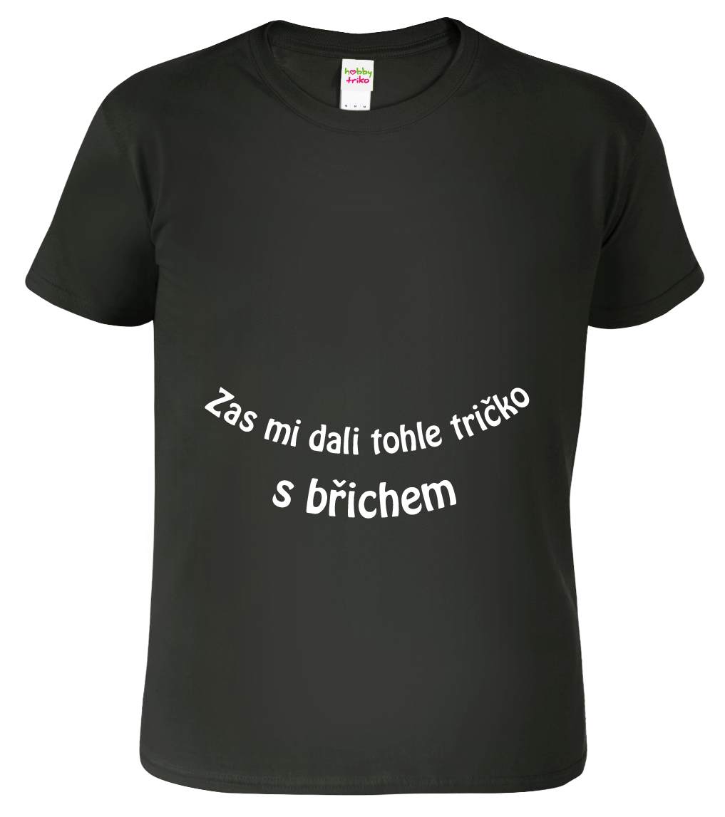 Vtipné tričko - Tričko s břichem Velikost: M, Barva: Černá (01)