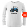Dětské tričko s traktorem a jménem - Starý traktor (dlouhý rukáv)