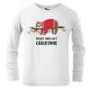 Dětské vánoční tričko - Merry and Lazy Christmas (dlouhý rukáv)
