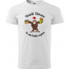 Pánské vánoční tričko - Veselé Vánoce to zas bude vopice (hnědý opičák)