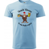 Pánské vánoční tričko - Veselé Vánoce to zas bude vopice (hnědý opičák)