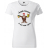 Dámské vánoční tričko - Veselé Vánoce to zas bude vopice (hnědý opičák)