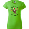 Dámské vánoční tričko - Veselé Vánoce to zas bude vopice (hnědý opičák)