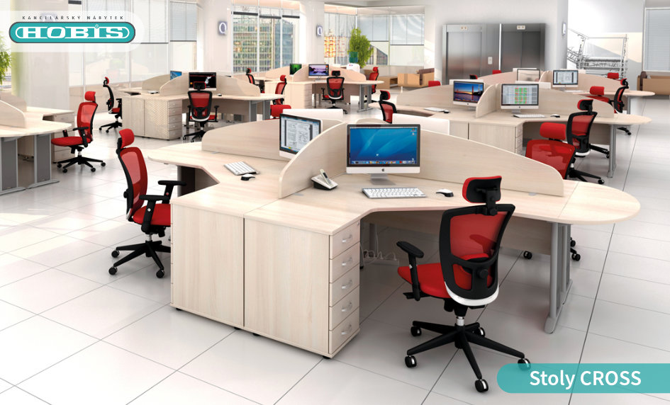 Kancelářské pracovní stoly Hobis Cross