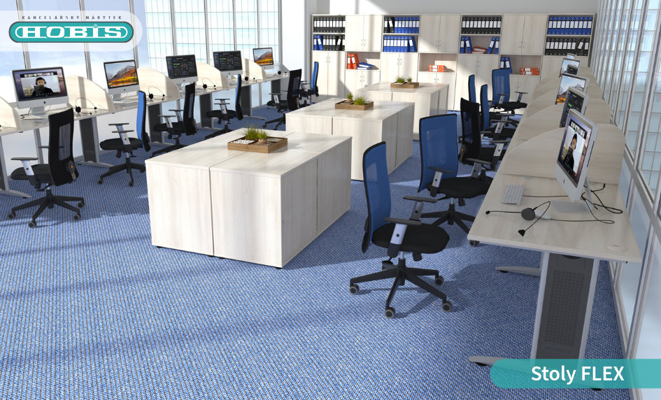 Kancelářské pracovní stoly Hobis Flex