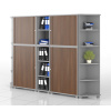 Skříně Hobis Strong sestava ořech šedá