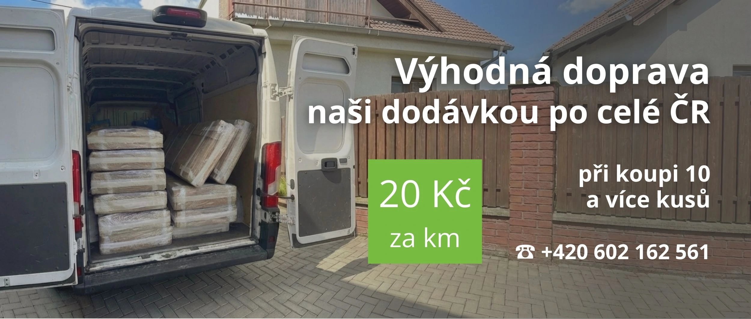 Vlastní doprava pivních setů po celé ČR v dodávce za 19 Kč za km při nákupu 10 a více kusů.