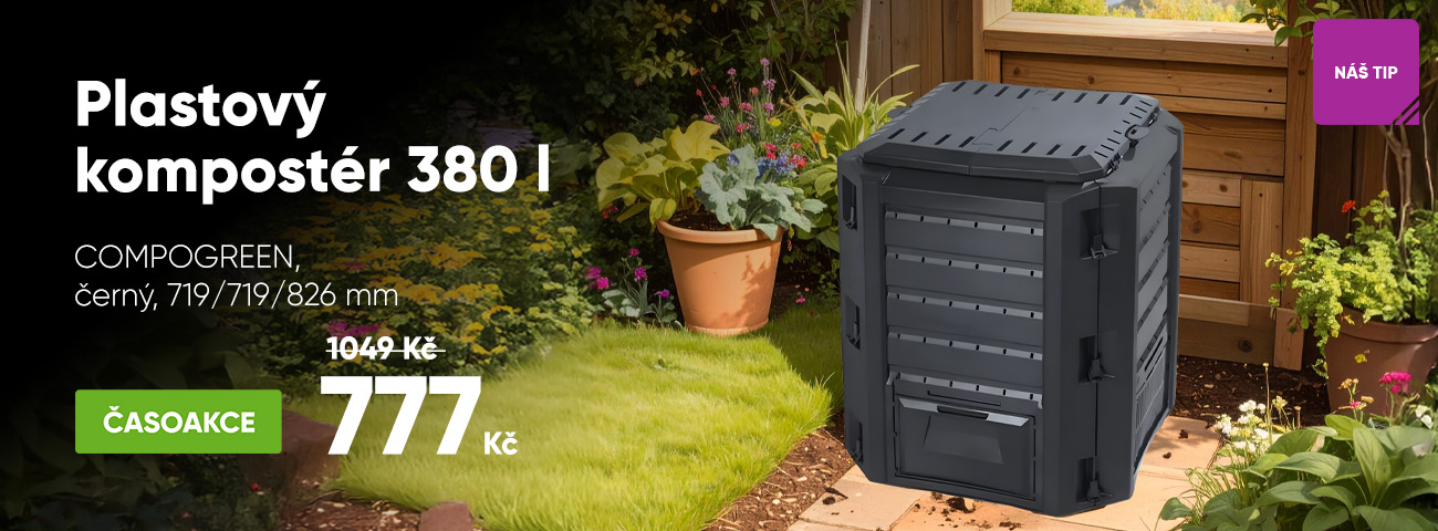 Plastový kompostér 380l COMPOGREEN, černý