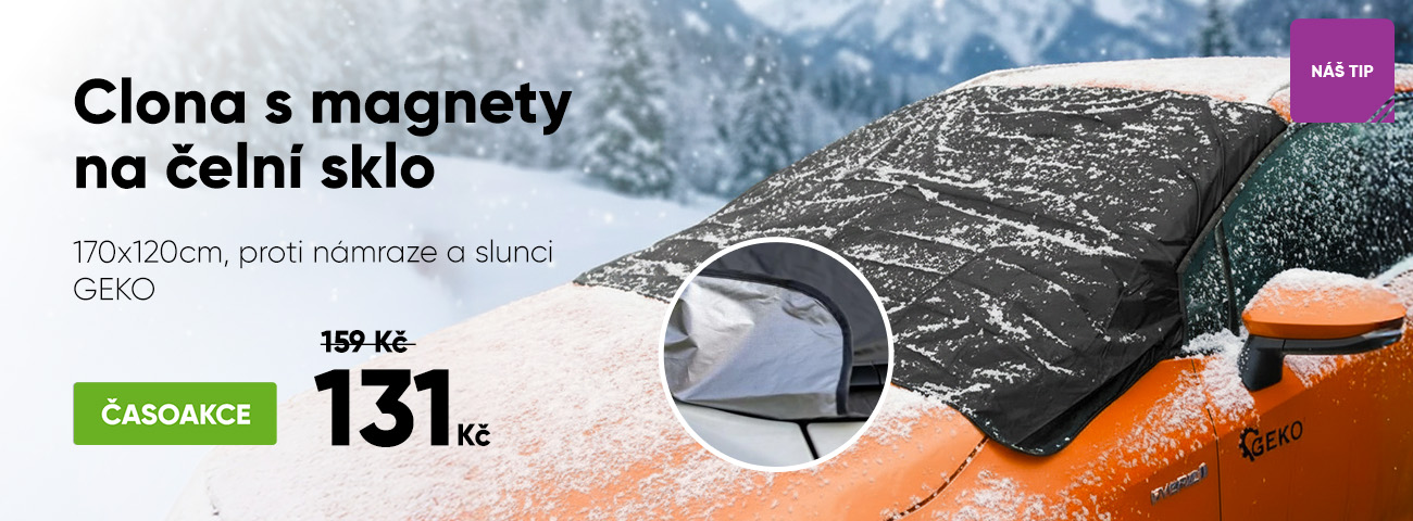 Clona s magnety na čelní sklo 170x120cm, proti námraze a slunci GEKO
