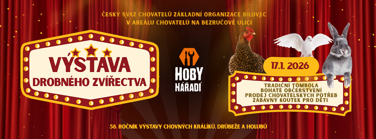 Tradiční prodejní výstava chovatelů v Bílovci letos i s minibagry a minidumpery