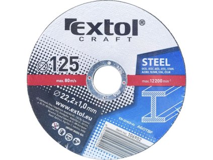 Kotouče řezné na kov, 5ks, 125x1,0x22,2mm, EXTOL CRAFT