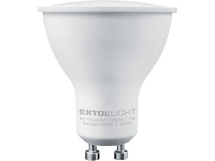 Žárovka LED reflektorová, 6W, 470lm, GU10, denní bílá, EXTOL LIGHT