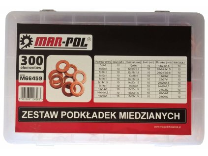 Měděná podložka, sada 300ks MAR-POL