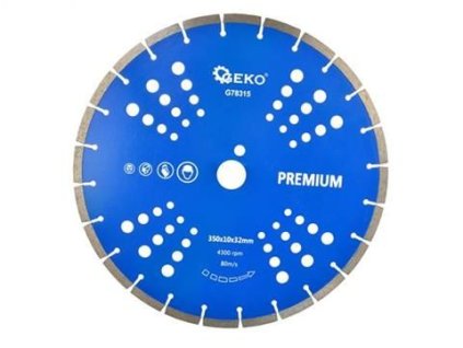 Kotouč řezný diamantový segmentový 350x32x10 mm GEKO Premium