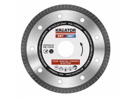 KRT085100 - Diamantový kotouč celoobvodový 115mm EXPERT TURBO KREATOR