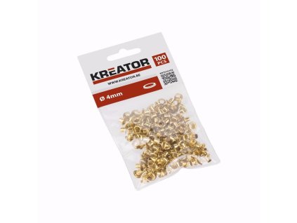 KRT616102 Kroužky mosaz 4mm 100ks KREATOR