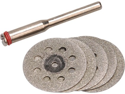 Kotouče diamantové, na přímou brusku, sada 6ks, průměr dříku 3,2mm EXTOL CRAFT