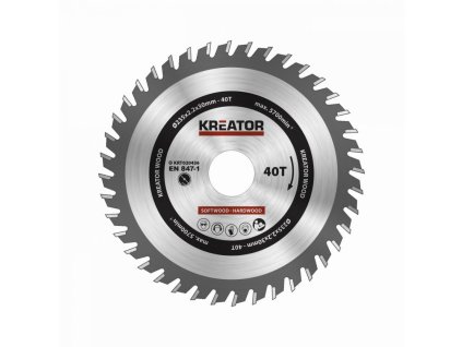 KRT020436 Pilový kotouč na dřevo 235mm 40T KREATOR